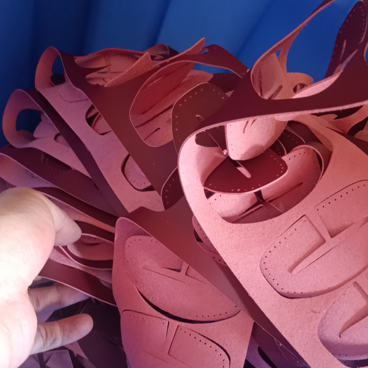 Factory Customized Small Pebbled Leather Perforated Seat Belt Protective Cover Leather Accessories Micro-Hole Die-Cutting Processing