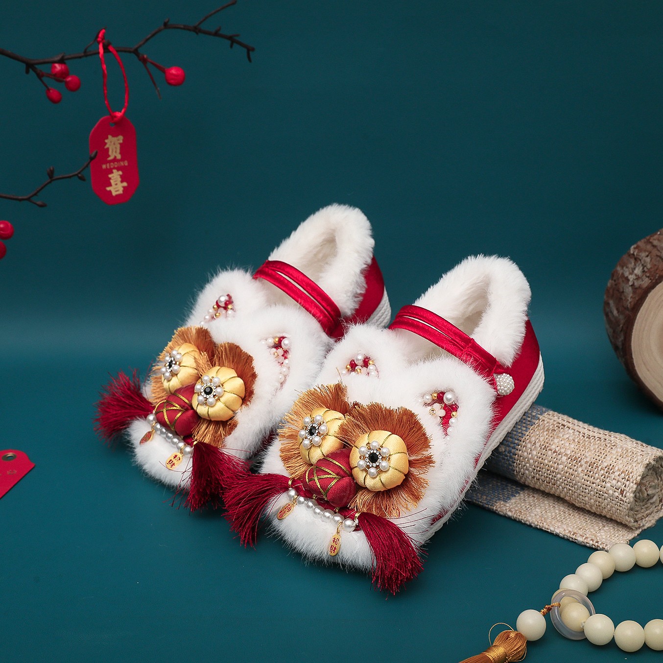 Hanfu Shoes Tiger Head Shoes Children Tiger Head Shoes 2024 New National Fashion Retro Ethnic Style Flat Shoes