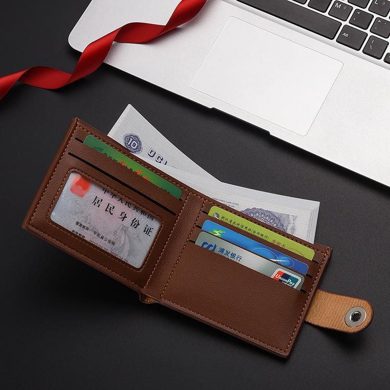 Wallet Men's Short Thin Cross-border Foreign Trade Large Capacity Multi-card Wallet Trendy Personalized Soft Leather Men's Wallet