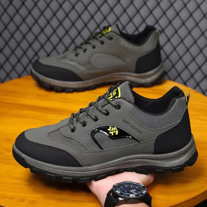 Outdoor New Men's Hiking Shoes, Comfortable Casual Sports Men's Shoes, Warm and Thickened Hiking Snow Boots for the Elderly