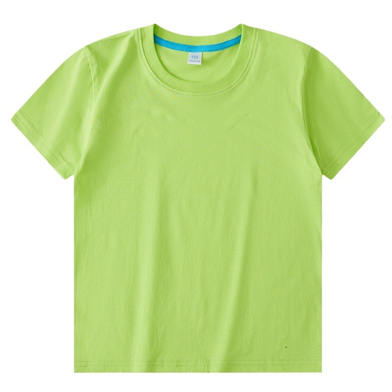 Manufacturer Wholesale Kidsren's Colorful T-Shirts Combed Cotton Cvct Shirts Pure Colorful Activity Class Uniforms Group Uniforms Family Short-Sleeved Clothes