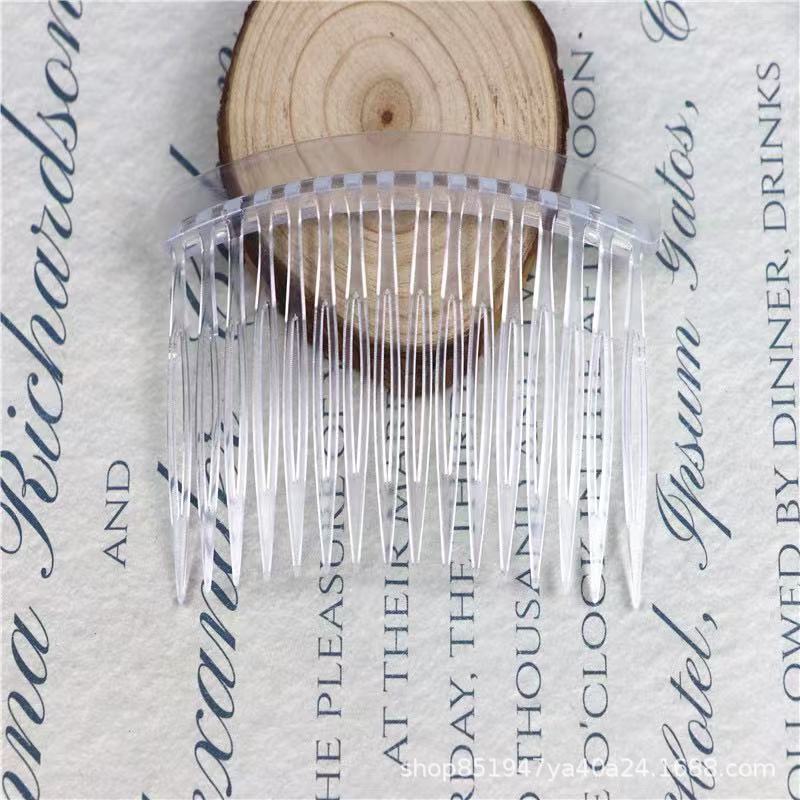 16-Tooth Transparent Plastic Hair Comb Insert Comb Korean Style Headwear Accessories Handmade DIY Kidsren's Hair Accessories Material Hair Tool