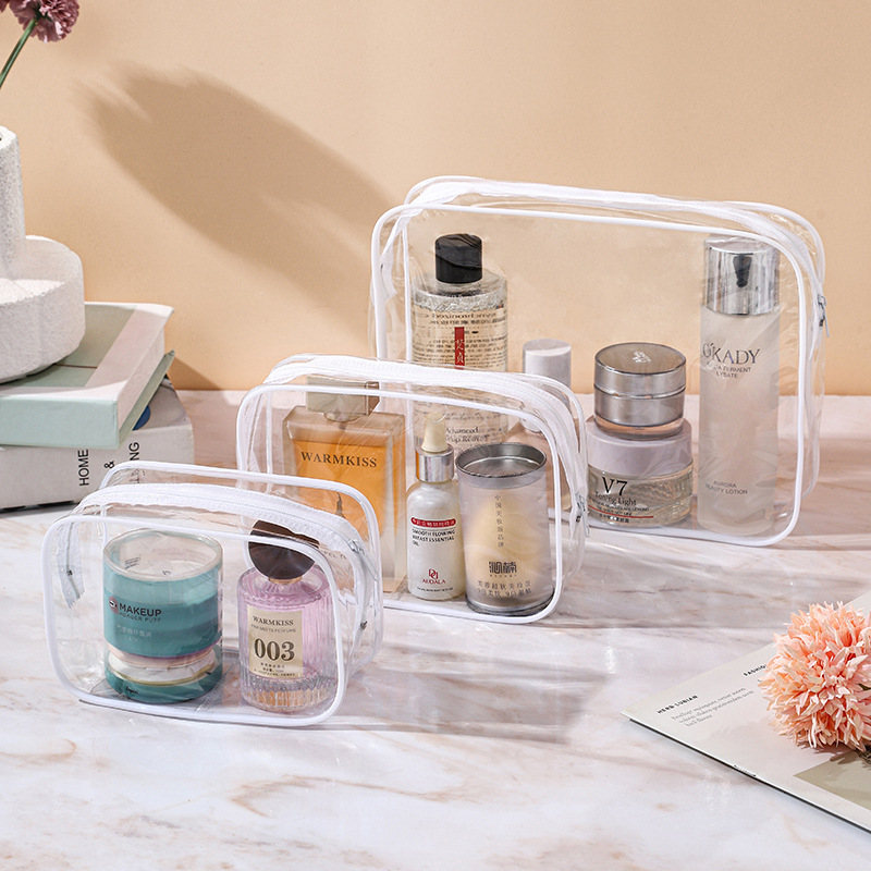 Косметичка из ПВХ ярких цветов, утолщенная, прозрачная упаковка, водонепроницаемая, портативная дорожная сумка для туалетных принадлежностей для мужчин и женщин