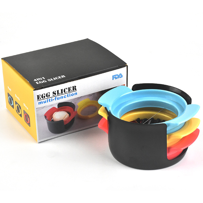 Manufacturer's Ready-Made Japanese Egg Slicer Three-In-One Egg Slicer Stainless Steel Wire Cutting Divider Gadget