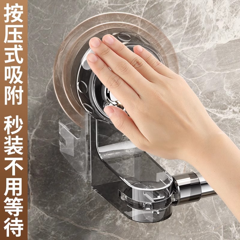Suction Cup Towel Rack Bathroom No-Drill Retractable Towel Bar Storage Rack Washroom Bath Towel Organizer Hanger