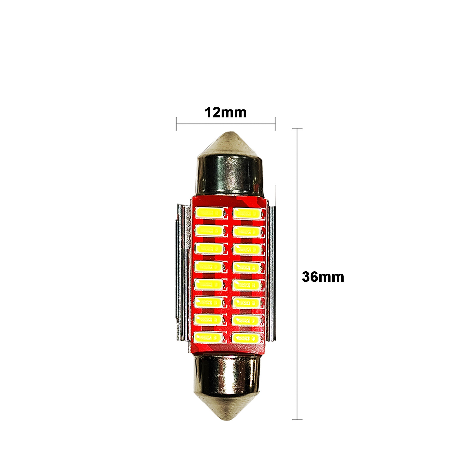 Car Led Roof Light Stepless Double Tip 4014 12/24Smd High Brightness Reading Light License Plate Light Trunk Light