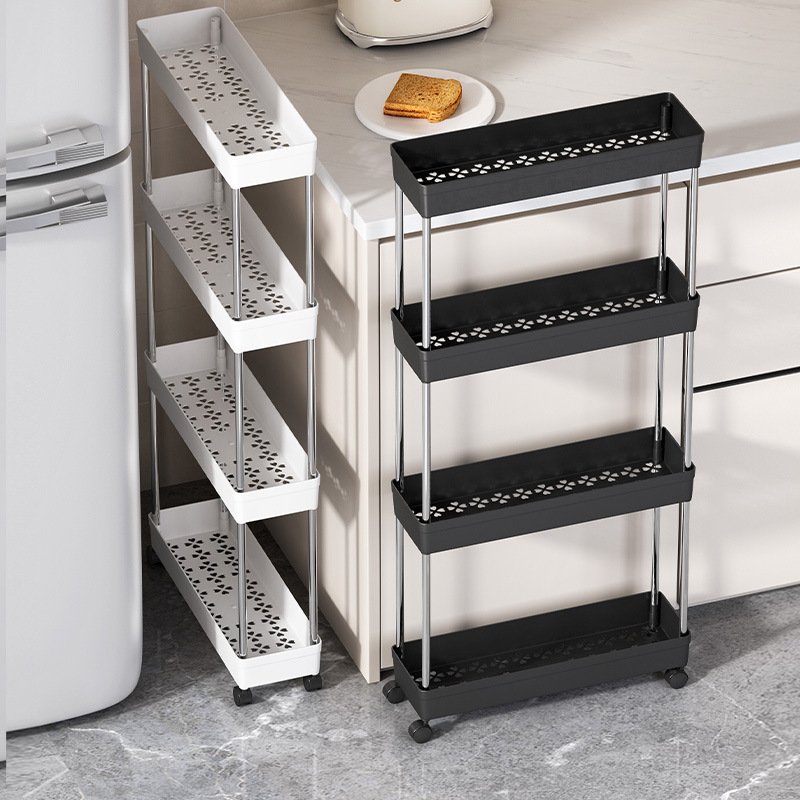 Multi-layer Storage Rack Kitchen Storage Rack Floor-standing Cart Gap Storage Rack Multi-layer Living Room Bath Finishing Artifact Room