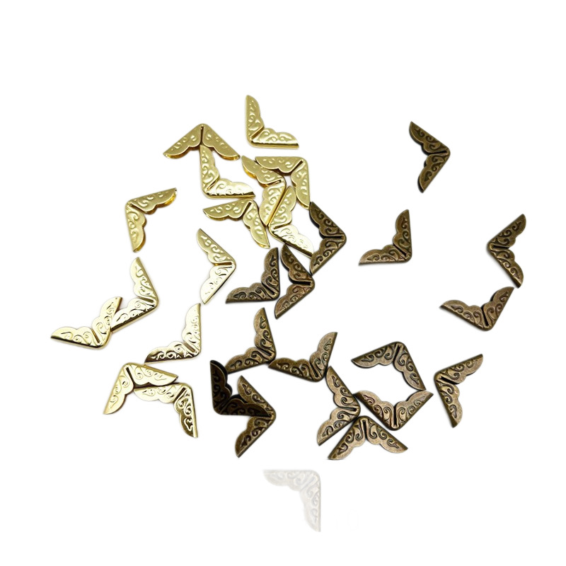 14X2Mm Iron Electroplated Corner Notebook Book Cover Photo Frame Ledger Metal Antique Decorative Protective Corner