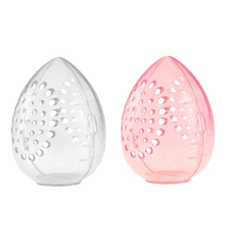 Breathable Hole Beauty Egg Storage Box for Travel, Portable Mildew-proof and Moisture-proof Makeup Puff, Transparent Storage Shell