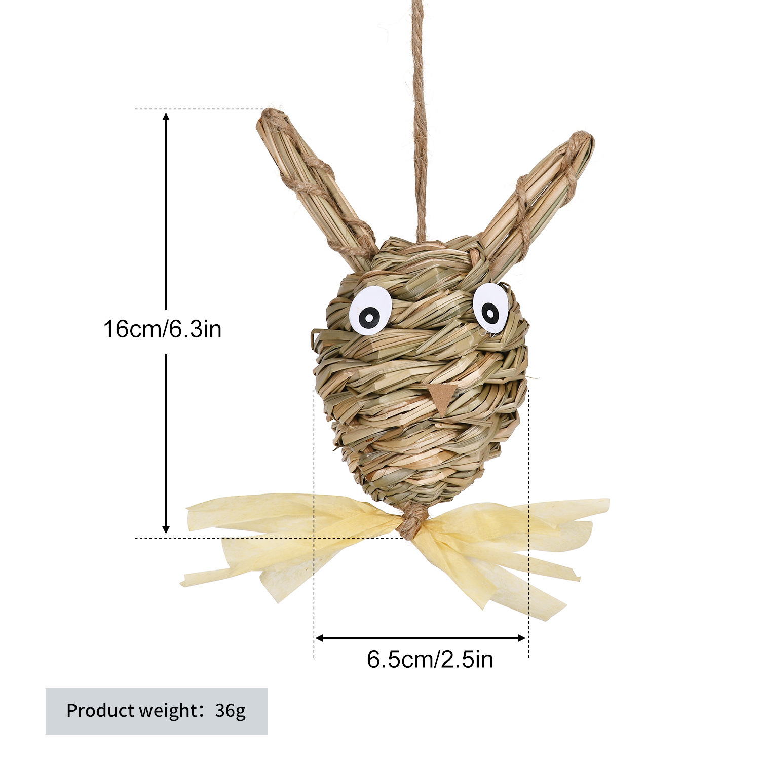 Factory Direct Supply Woven Toys, Straw Material Throwing Toy Balls, Pet Teething Toys, Forest-Themed Rabbit Cross-Border