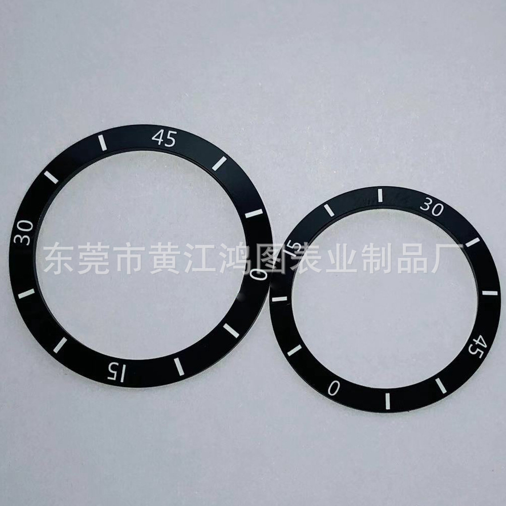 Women's Ceramic Ring Digital Black Outer Diameter 36mm Inner Diameter 29mm Dongguan Hongtu Ceramic Bezel