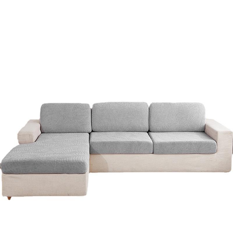 Solid Color Jacquard Sofa Cover Amazon Elastic Sofa Cushion Cover Three-Dimensional Jacquard Lazy Sofa Cushion Cover