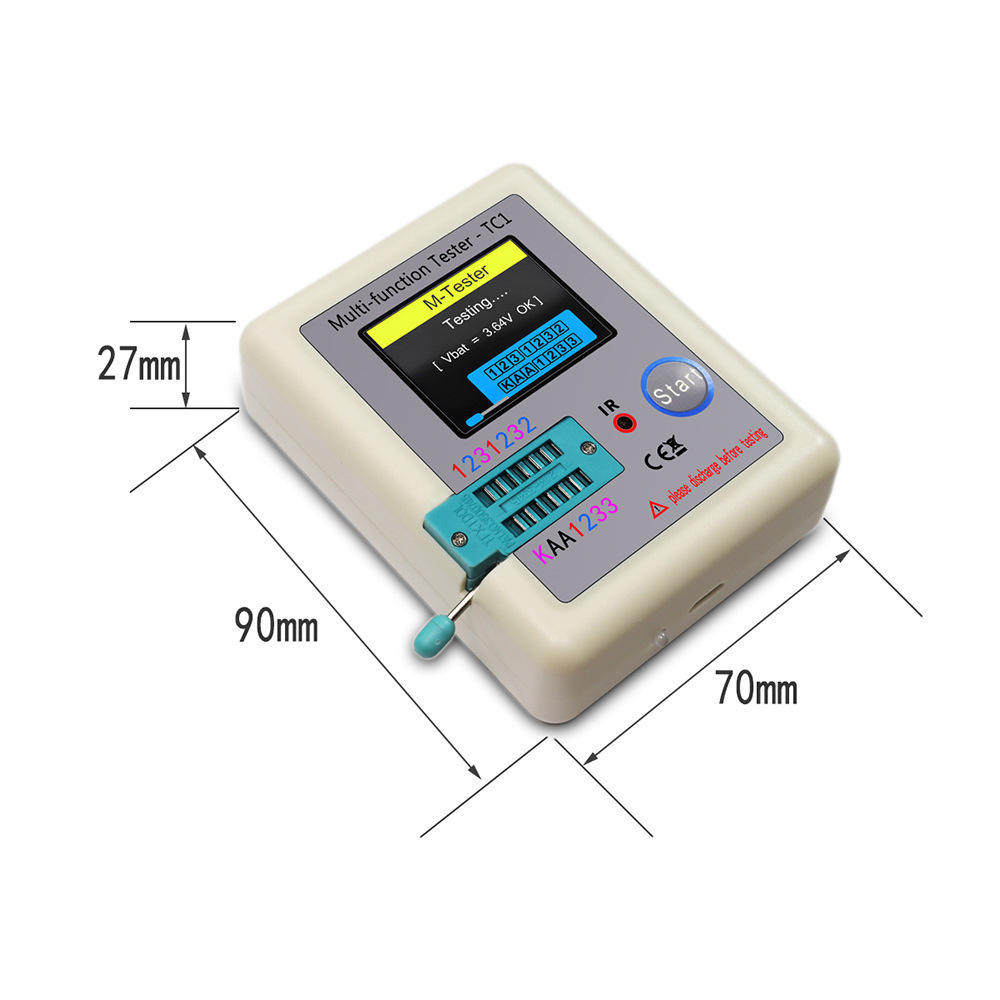 Multifunctional Transistor Tester Lcr-Tc1 Color Screen Graphic Display Multifunctional Tester