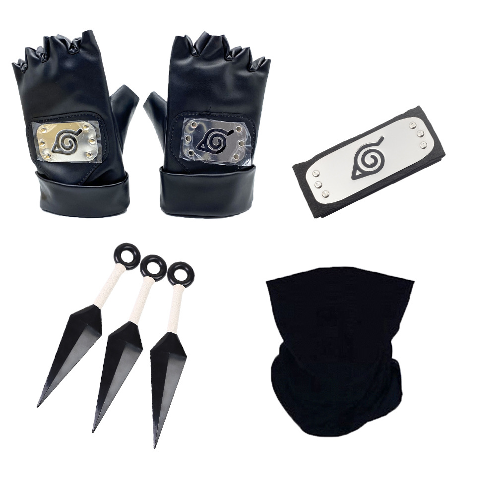 in stock Animation Peripheral Kakashi Mask Naruto Bitter without Shuriken Naruto Kanye Headband suit
