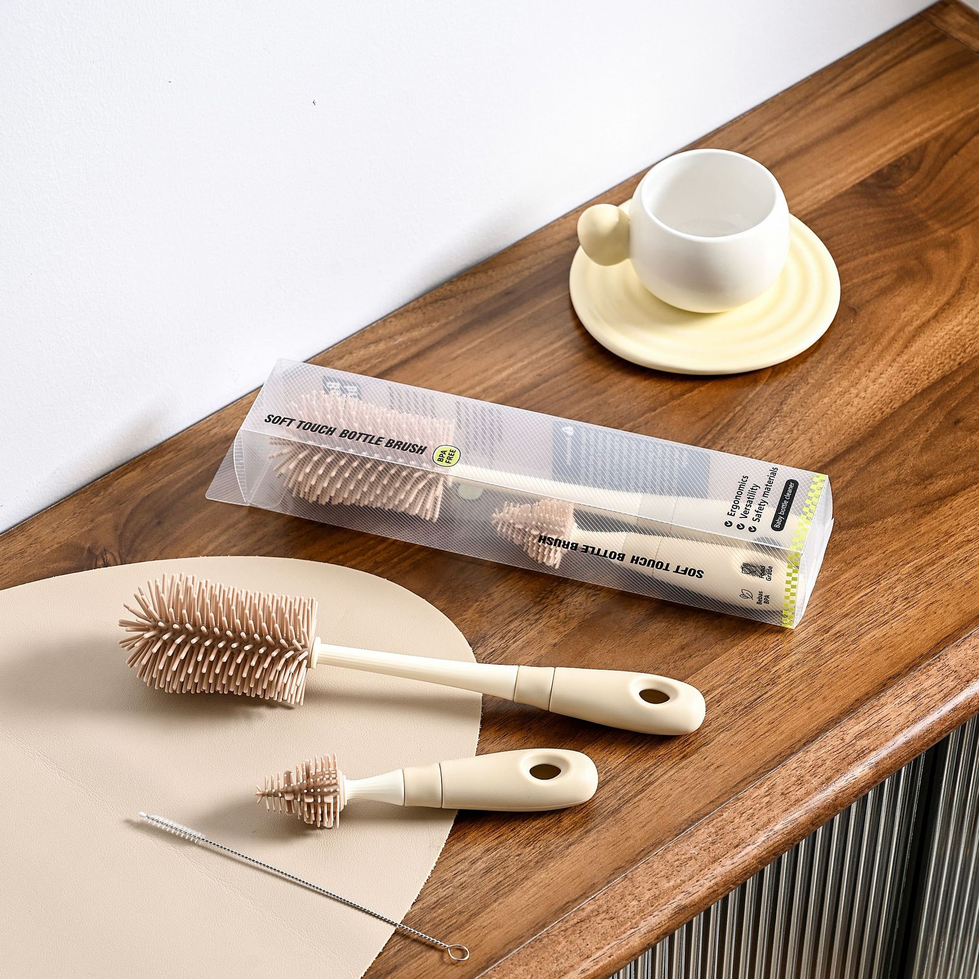 Силиконовая щетка для бутылочек, щетка для чистки, щетка для сосок новорожденных