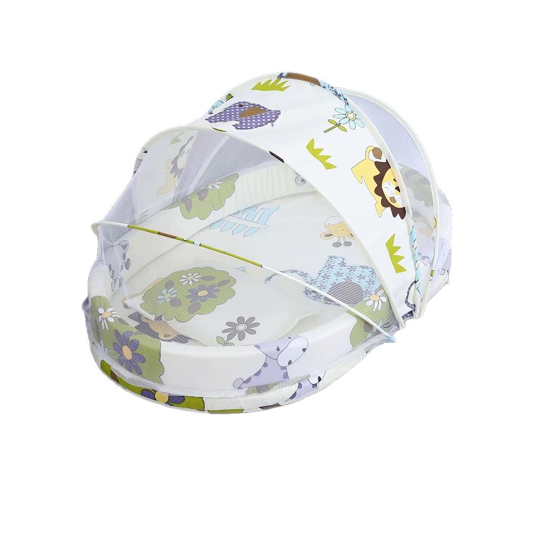 Baby Mosquito Net Cover, Installation-Free, Foldable Baby Anti-Mosquito Bed, Mongolian Yurt, Kidsren's Newborn Kids Anti-Fall with Bottom
