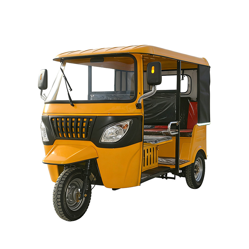 Fuel-Powered Tuktuk, Double-Row, Triple-Row Passenger Transport, Bajaj Tuktuk, Three-Wheeled Motorcycle, Tricycle, Gasoline