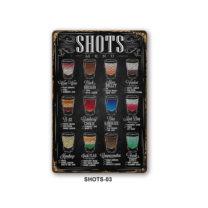 Retro Iron Painting Wall Sign Mural Hanging Decorative Painting Lazada Amazon Wish Yutian Export Stylish DIY