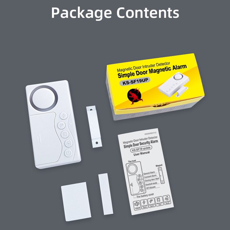 SF19 English cross-border simple door magnetic alarm doorbell refrigerator doors and windows door closing reminder anti-theft device battery