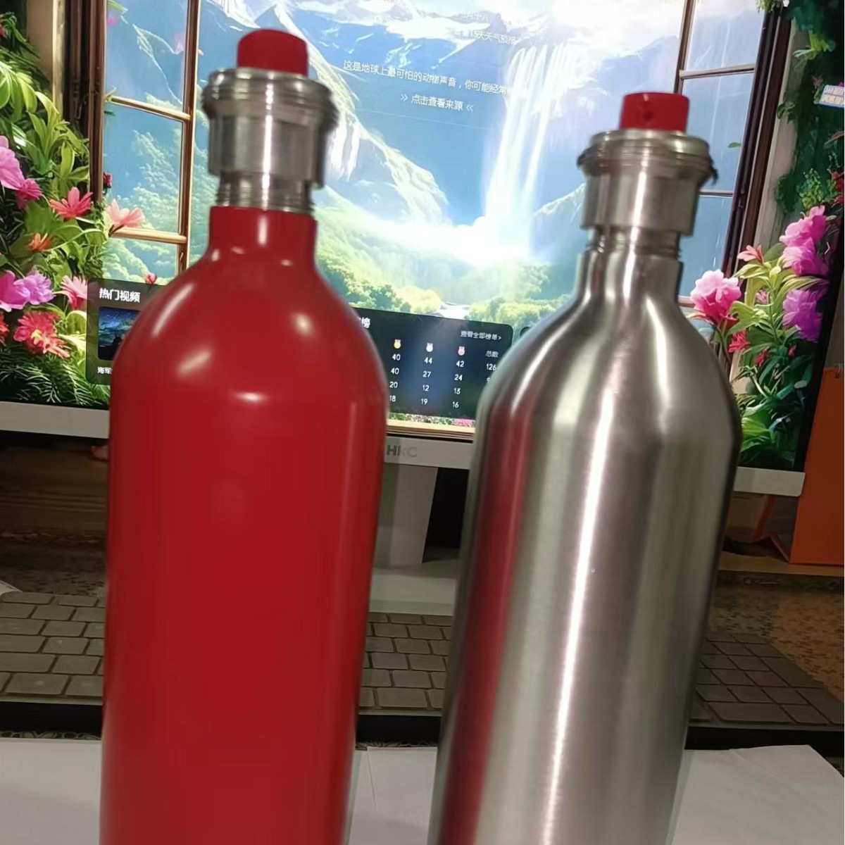 Алюминиевая бутылка огнетушителя, аэрозольная алюминиевая банка, спрей-огнетушитель, баллон с хладагентом, огнетушитель с байонетным соединением