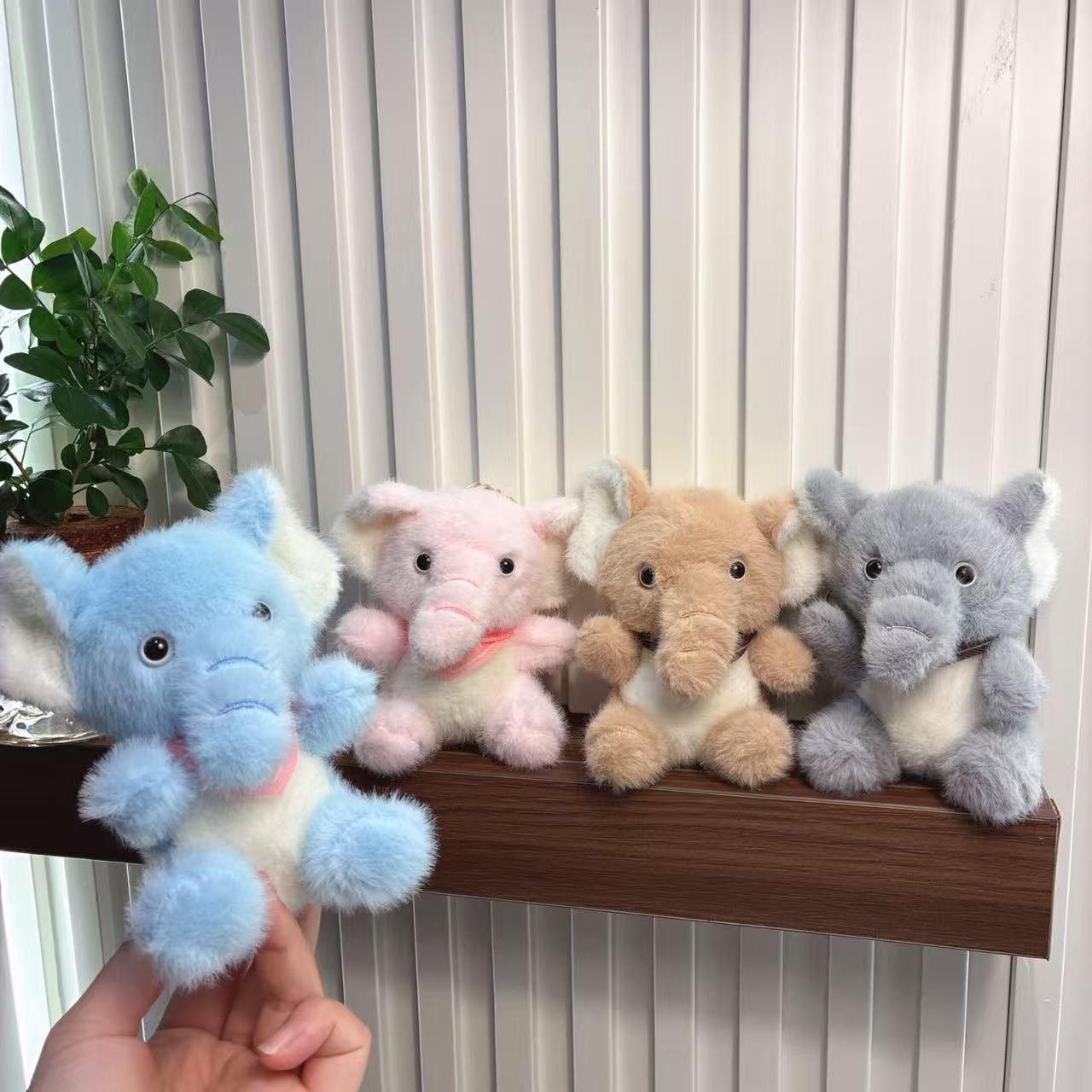 Trendy Cute Scarf Elephant Pendant Plush Toy Doll Backpack Accessory Keychain Doll Toy