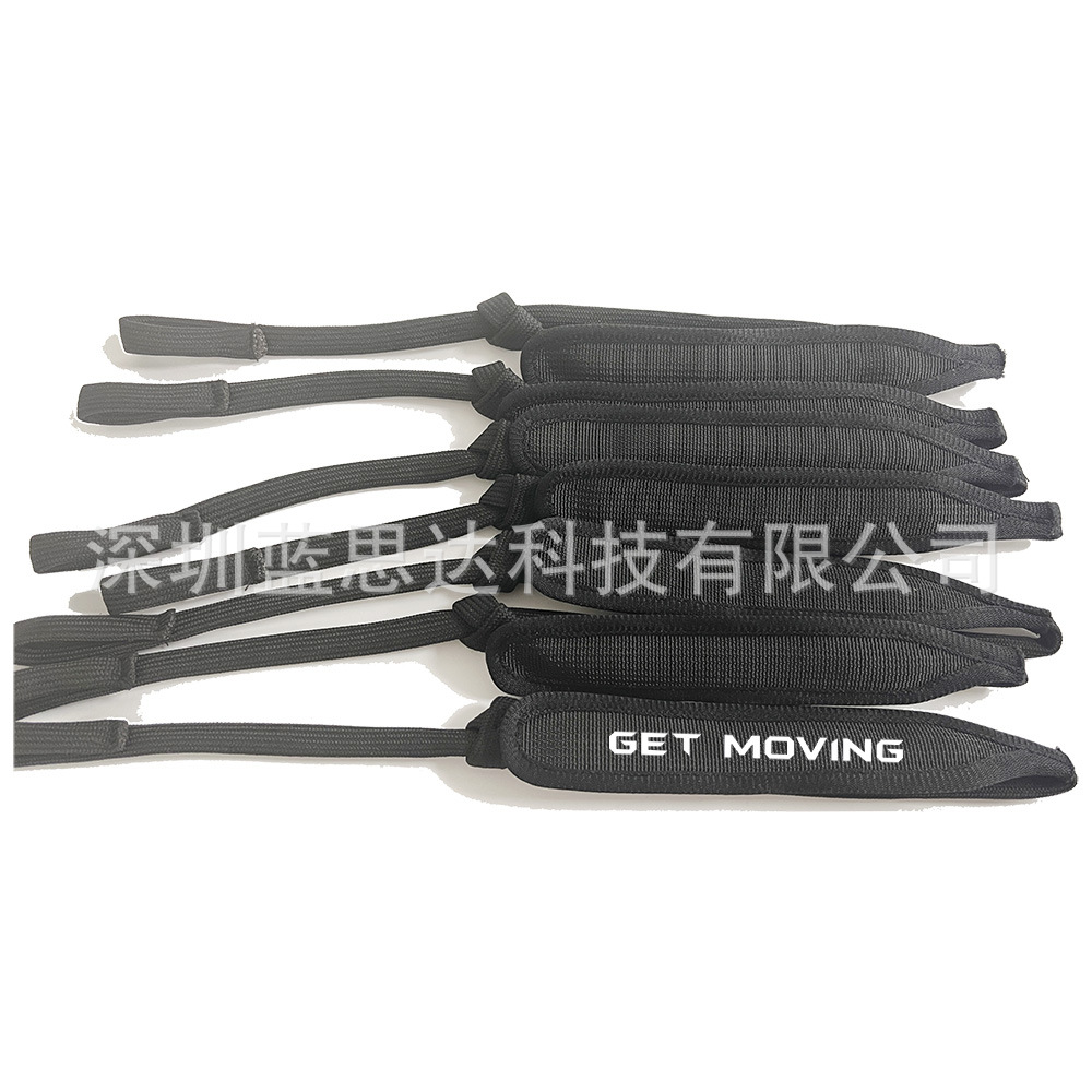 Get Moving Black and White Webbing Customizable Beach Racket Tennis Racket Wrist Rope