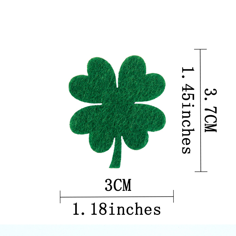Factory direct cartoon felt cloth four-leaf clover simple exquisite love children's handmade DIY hair accessories decoration accessories