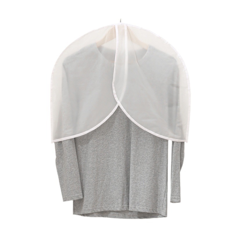 Household Wardrobe Clothes Dust Cover Suit Jacket Hanging Pocket Shawl PEVA Transparent Hanging Pocket Half Dust Cover