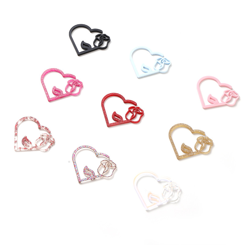 Tx Cross-Border Acrylic Wine Glass Inserts Valentine's Day Mother's Day Party Goblet Pendants Decorative Home Accessories