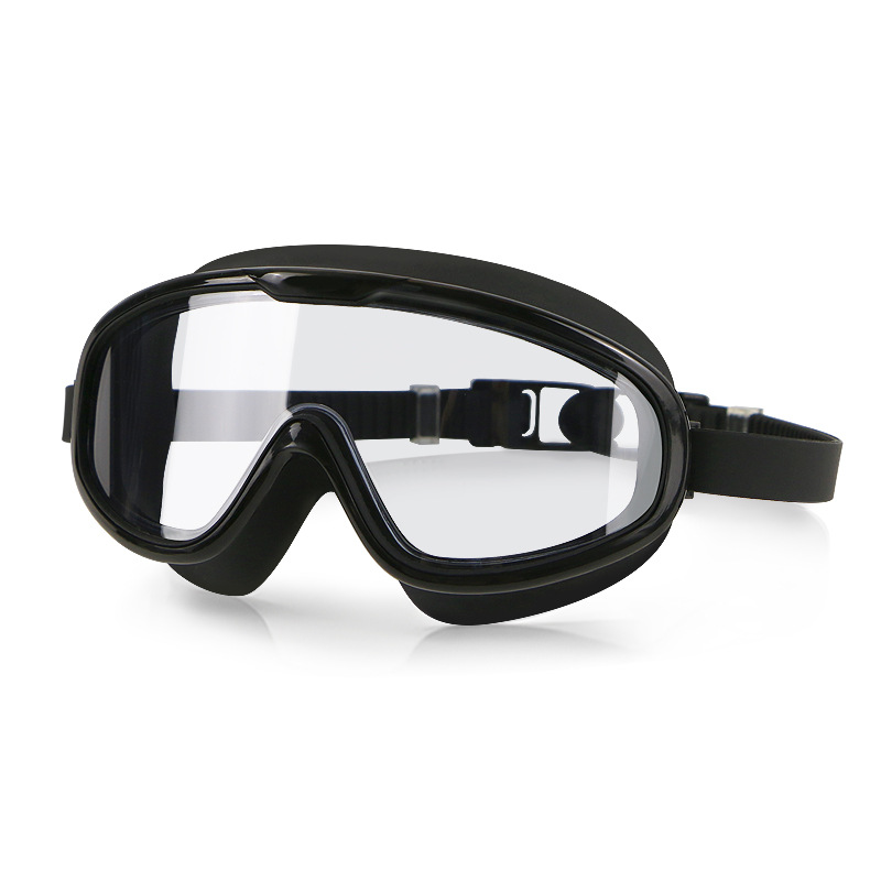 New large frame swimming goggles wholesale adult electroplated transparent swimming goggles waterproof anti-fog large field of vision men's and women's eye protection swimming goggles