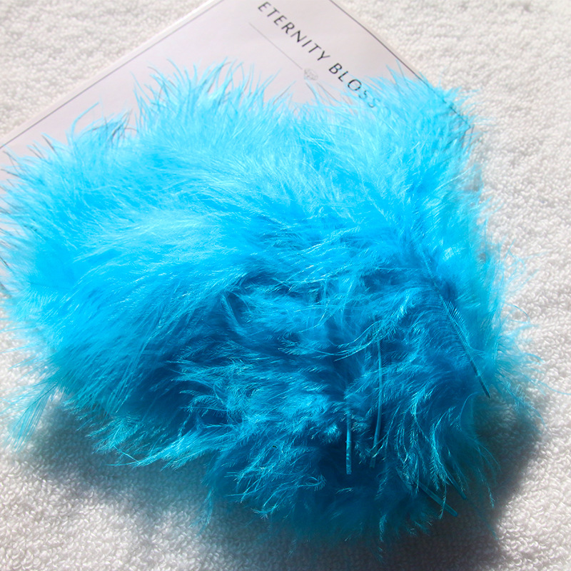 Self-produced pointed tail velvet turkey feather feather diy jewelry accessories handmade bobo ball gift box filling decoration