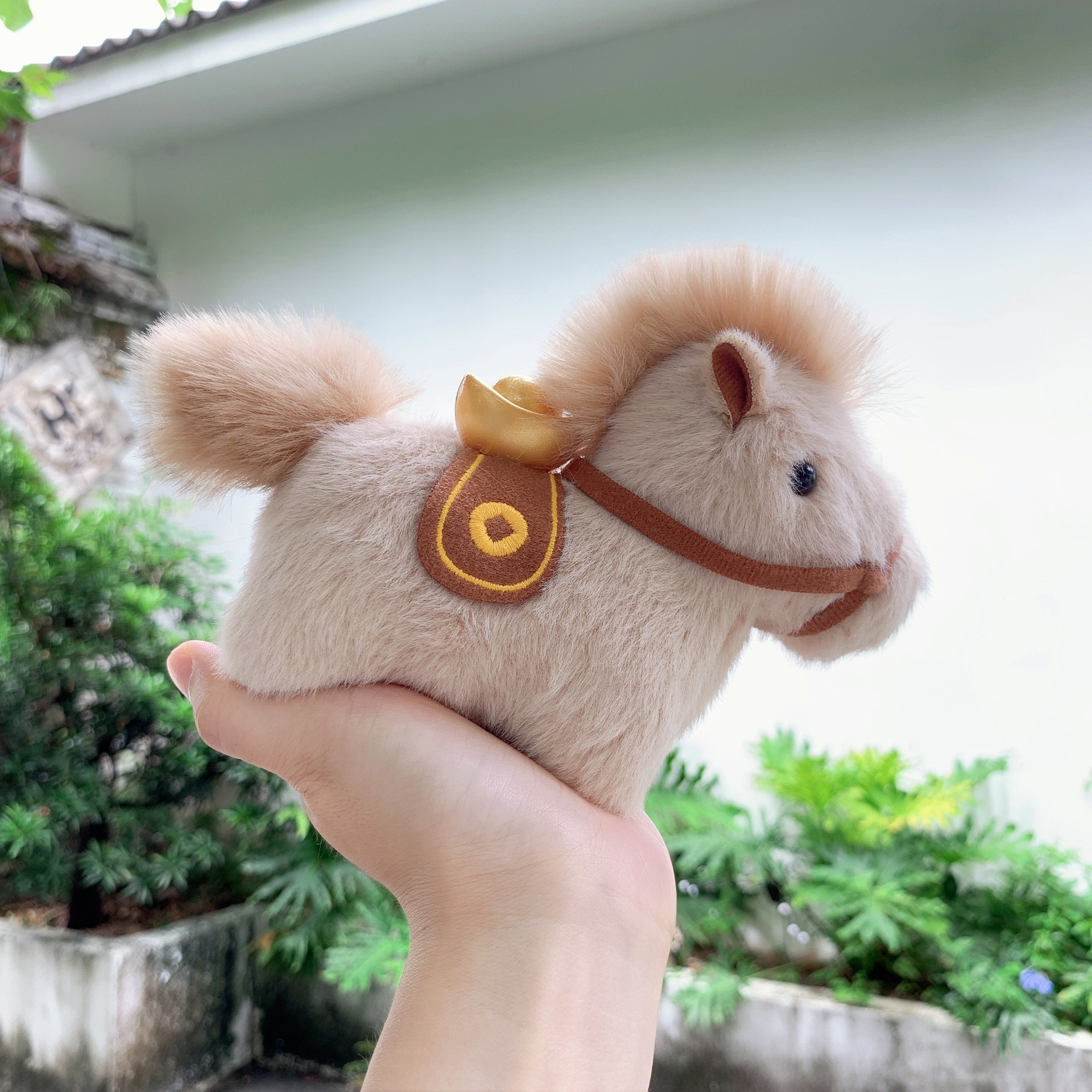 2026 Year of the Horse Mascot Plush Toy, Plush Keychain Pendant, Desktop Miniature Pony Ornament