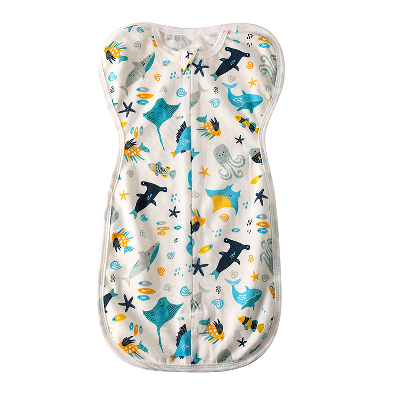 Спальный мешок для новорожденных, анти-ударный, из чистого хлопка, с молнией