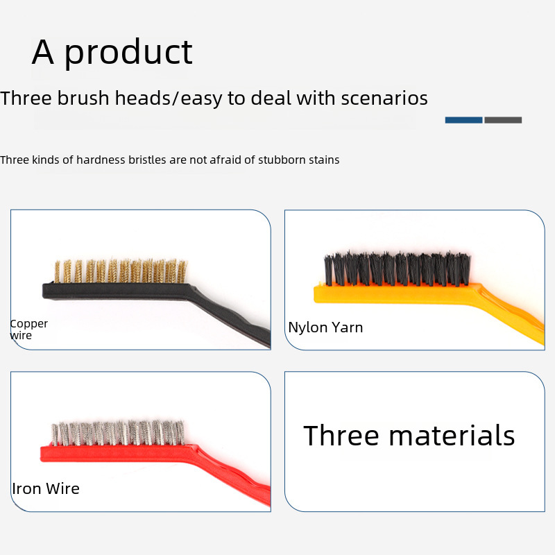 Nine Horse Set Brush Kitchen Oil-removing Gas Stove Cleaning Brush Copper Wire Stainless Steel Stove Nylon Steel Wire Brush