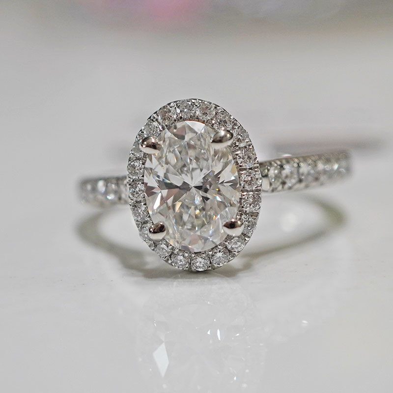 Кольцо из платины Pt950 с выращенным бриллиантом для женщин, овальное, доступный роскошный стиль, сверкающее как звезды, для свадебного предложения