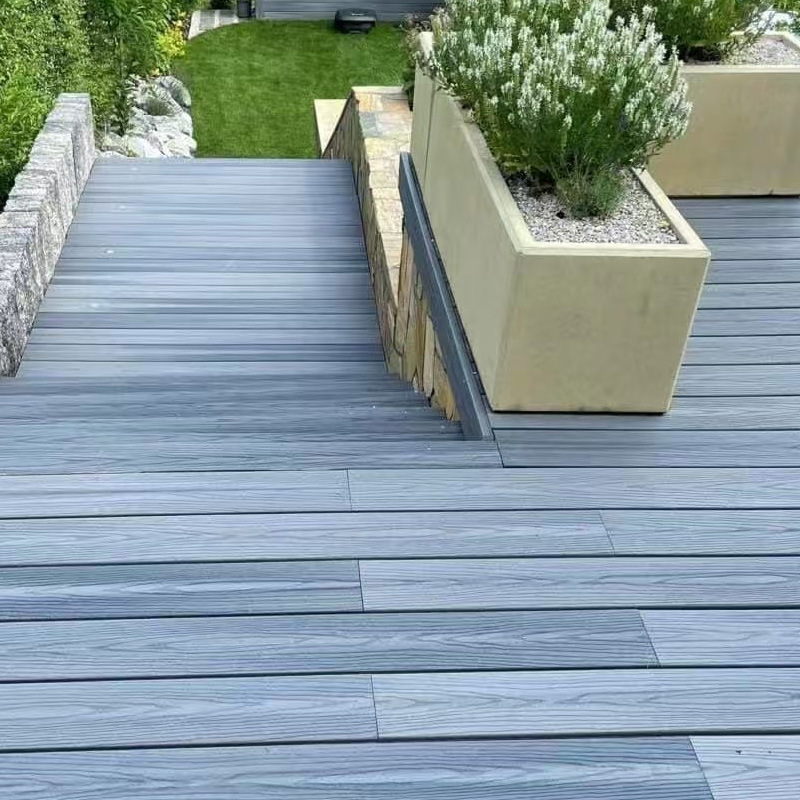 Wood-Plastic Flooring Balcony Waterproof and Anti-Corrosion Square Hole Outdoor Garden Landscape Plastic Wood Hollow Board Guangdong Factory