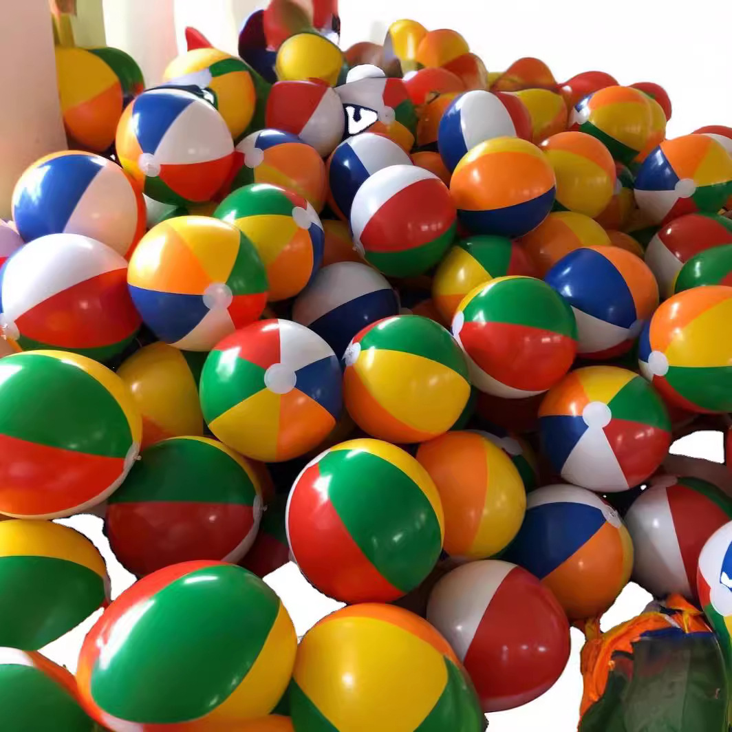 Manufacturer Wholesale Pvc Inflatable Toys Beach Balls Kidsren's Cartoon Balls Six-Piece Colorful Balls Various Sizes Family Communication