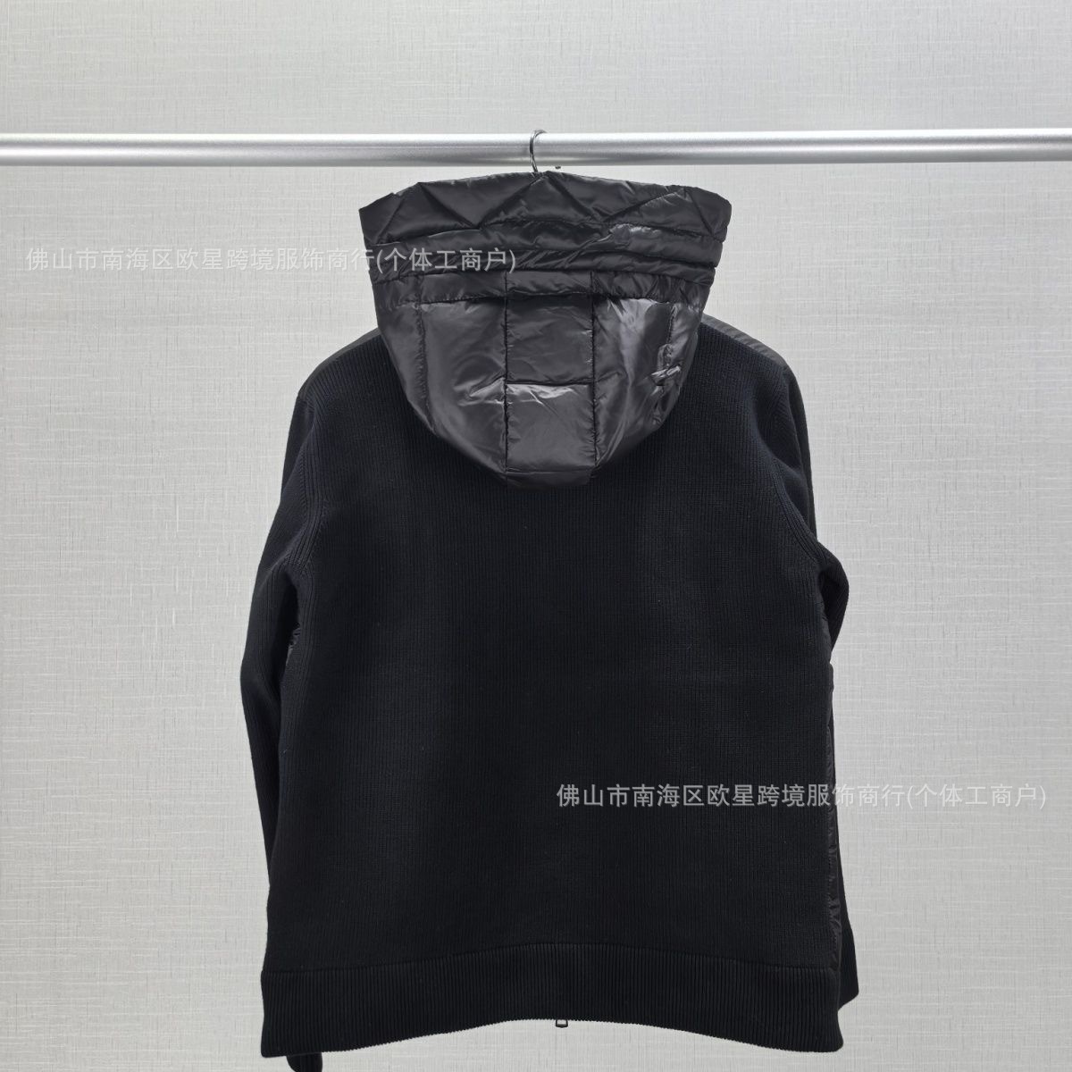 European New m Brand Knitted Splicing Casual down Jacket Men's White Duck down Warm Stylish Slim down Coat