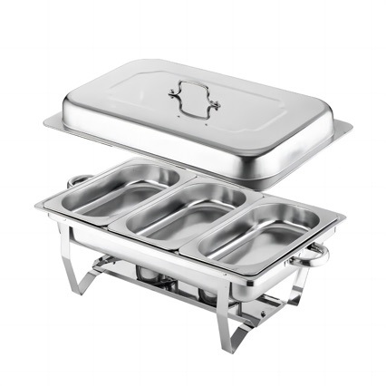 Cross-Border Direct Sales Stainless Steel Thickened Buffet Stove Alcohol Induction Cooker Heating and Insulation Foldable Buffet Restaurant