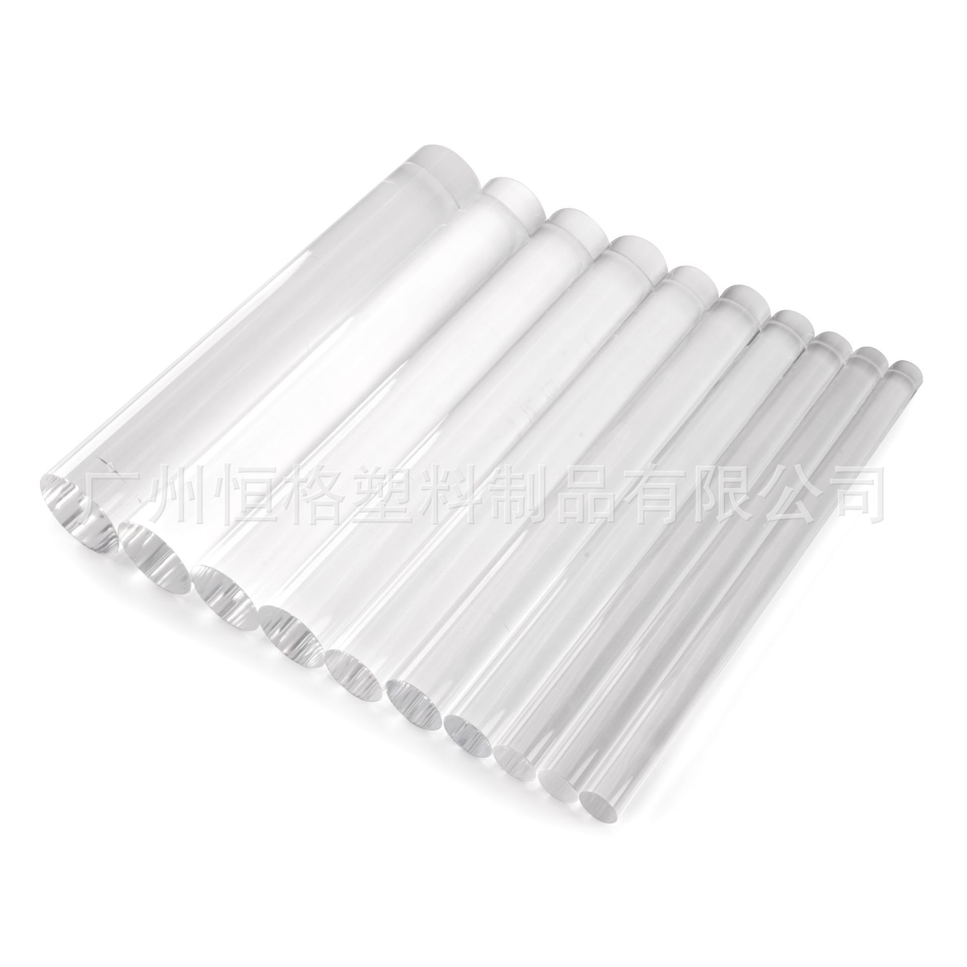 Factory in stock High Transparent PMMA Bar Acrylic Solid Round Bar Plastic Bar Crystal Cylindrical Light Guide Bar Clay Bar