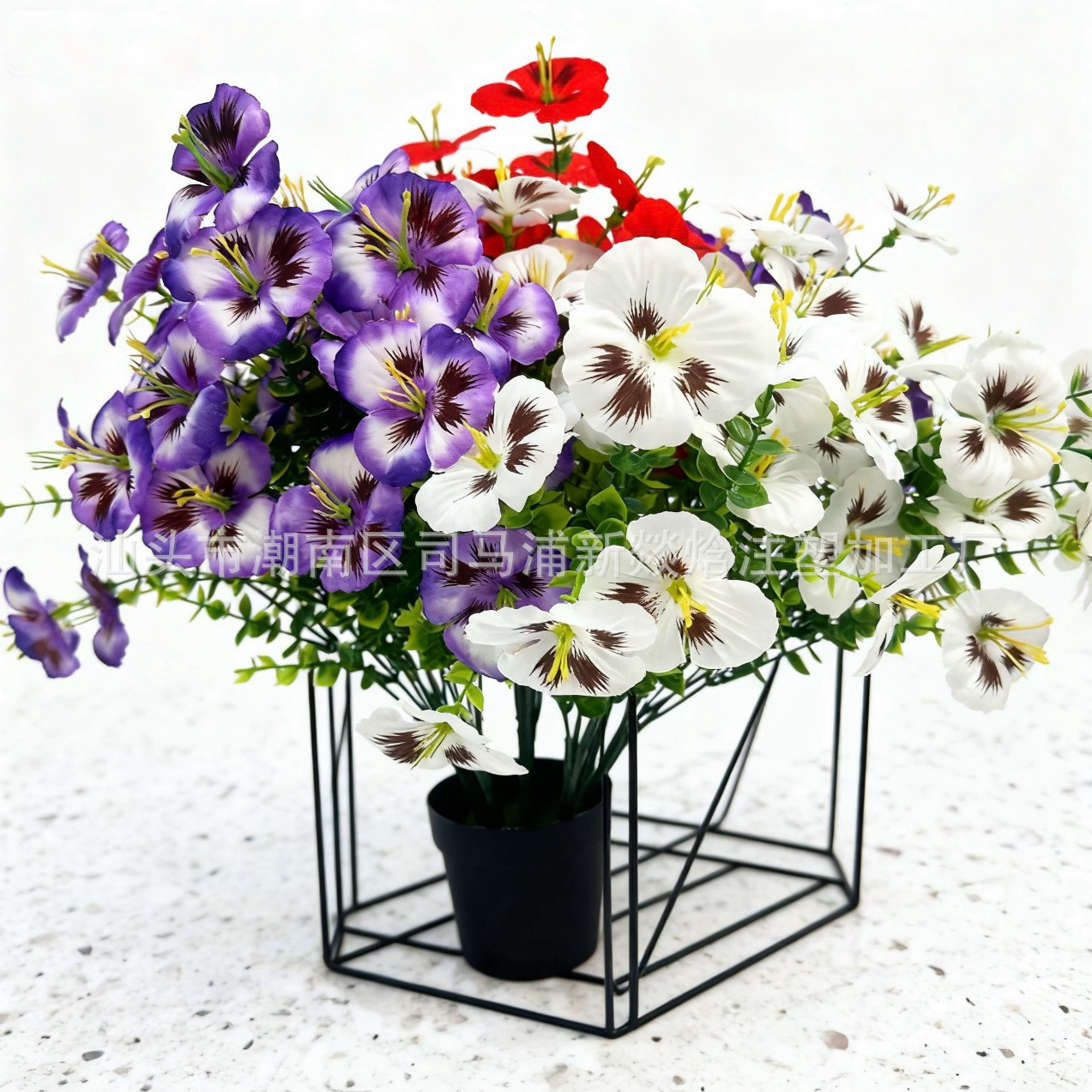 Cross-Border Artificial Gardening Greenery 7-Branch Eucalyptus Pansy for Office Interior Home Decoration and Photography Props