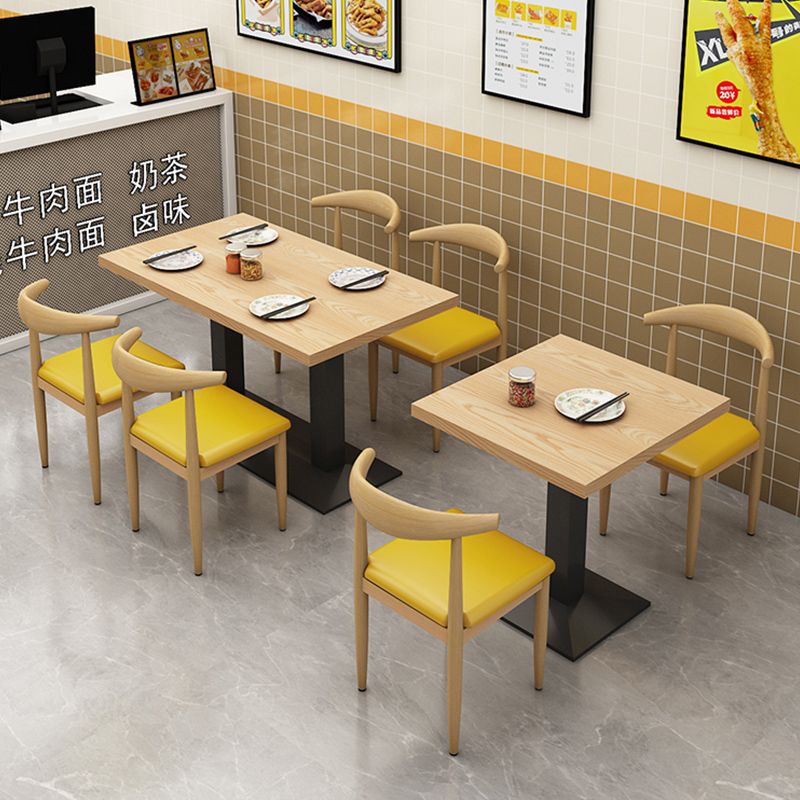 Snack noodle restaurant barbecue breakfast fast food table and chair combination milk tea dessert restaurant table commercial economy