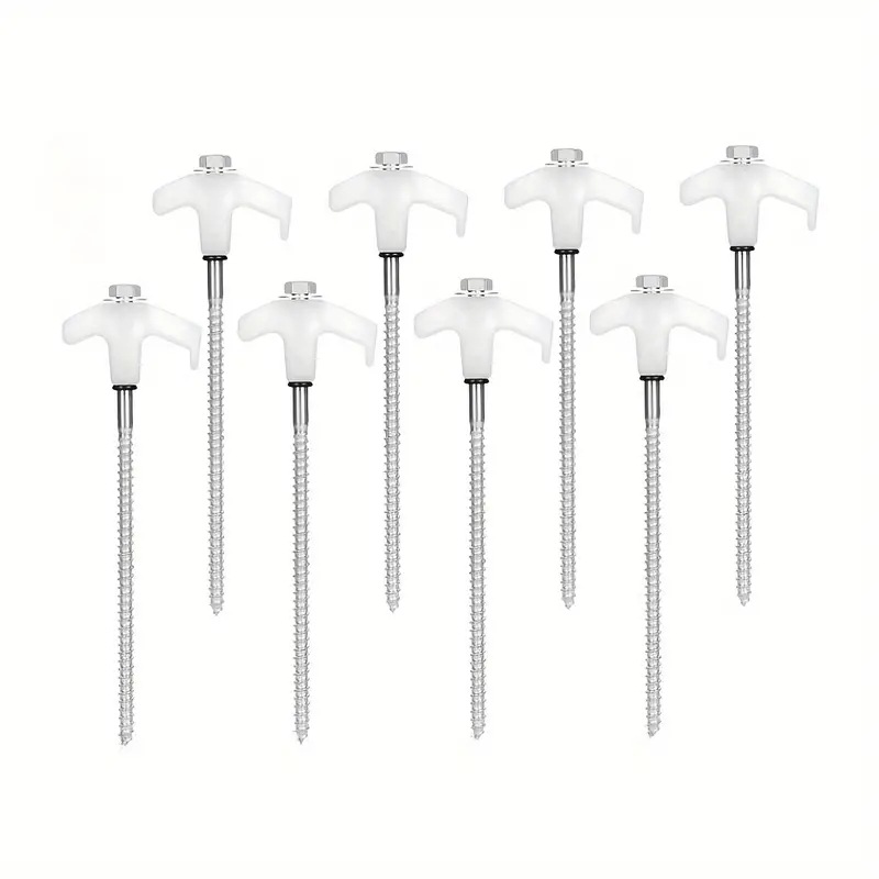 Carbon Steel Hexagonal Luminous Ground Nails Portable Rotatable Plastic Head Tent Nails Canopy Beach Windproof Fixing