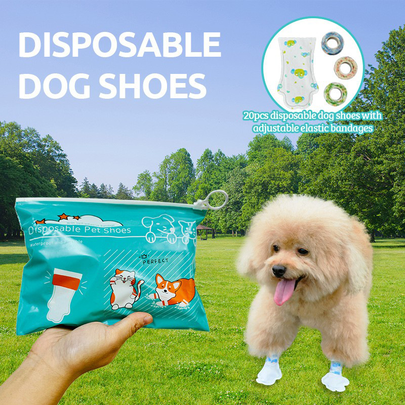Одноразовые защитные чехлы для лап собак, водонепроницаемые, защитные, противогрязевые, для прогулок
