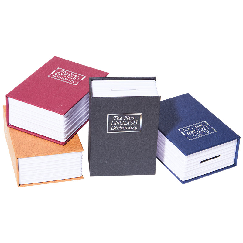 Creative Large Book Safe Metal Savings Box Gold Box Simulation Concealed Safe Storage Box Hidden