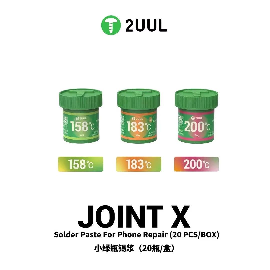 2Uul Small Green Bottle Tin Paste Tin Paste 158 ℃ 183 ℃ 200 ℃ Melting Point Welding Repair Motherboard Cpu Chip Bga