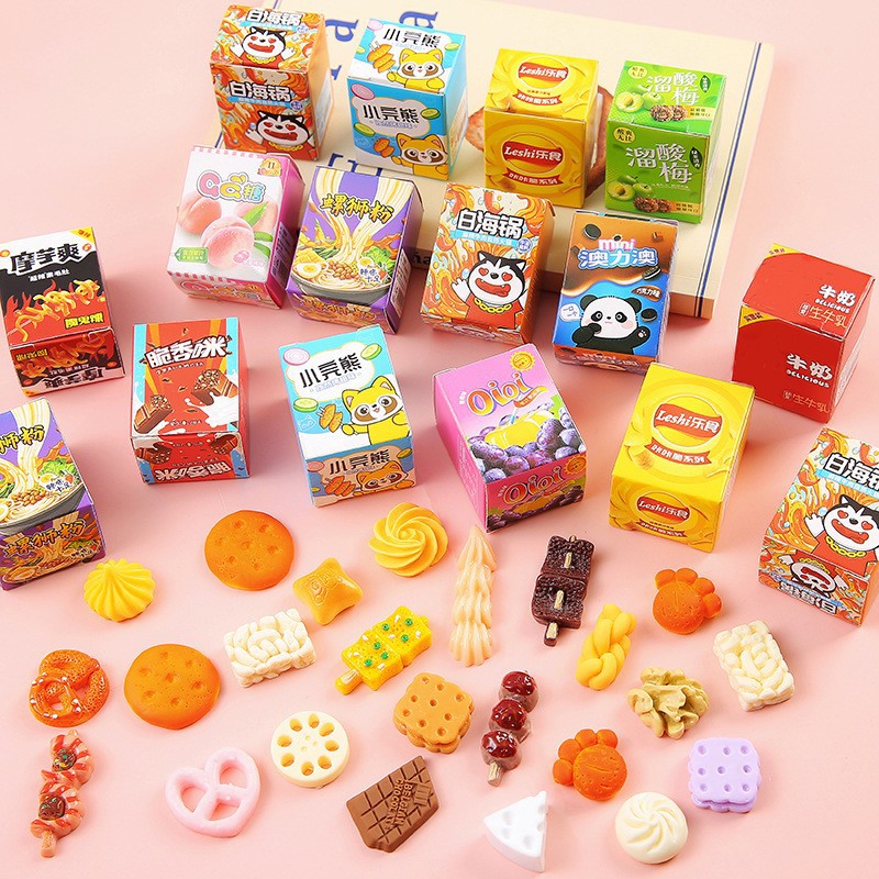 Cartoon Mini Express Box Food Toy Blind Box Student Small Prize Food Bottle Small Parcel Box Small Gift Kidsren