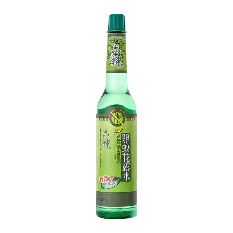 Liushen Mosquito Repellent Floral Water 195ml Classic Style Old-Fashioned Glass Bottle Mosquito Repellent and Insect Repellent 195ml Anti-Mosquito and Insect Repellent with Mint