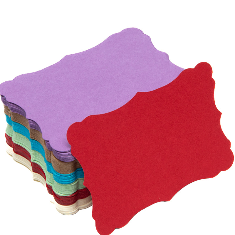 Amazon's Best-Selling Simple Solid Color Lace Wavy Greeting Card Birthday Party Invitation Handwritten Gift Color Blank Card