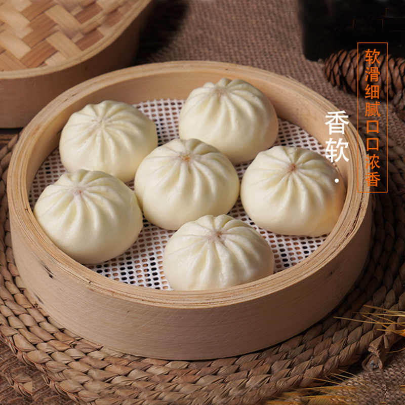Hangzhou steamed buns breakfast semi-finished products quick-frozen prefabricated steamed stuffed bun pork heating instant special breakfast heating instant food